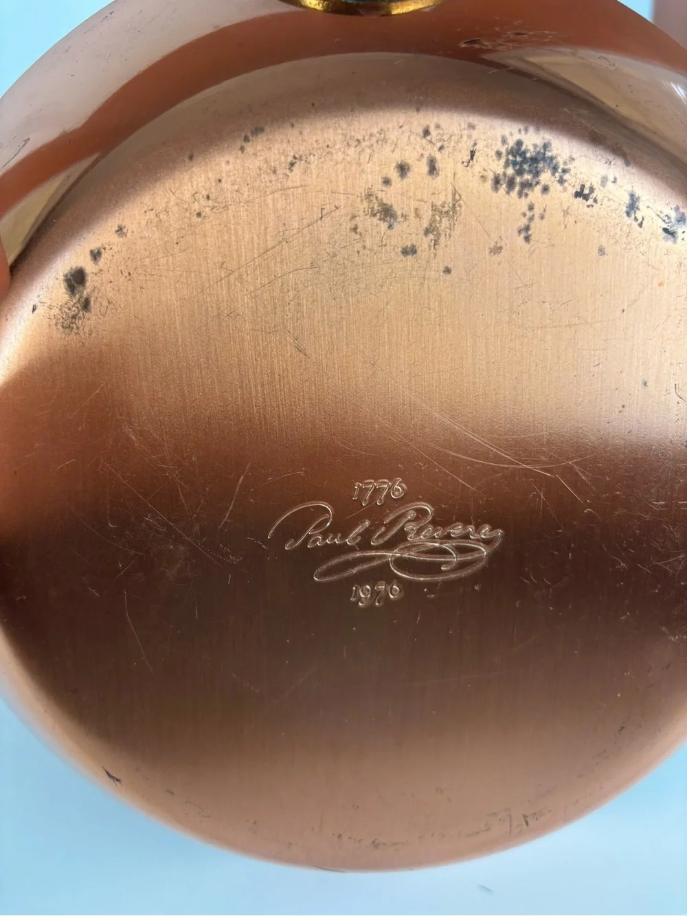 Vintage PAUL REVERE WARE Signature Series USA Copper 10.5” Skillet Fry Pan